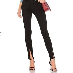 RAG & BONE - Yuki High Waist Skinny Jeans In Coal Bar - Size 26